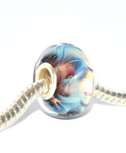 Bedel zilverglas blauw-paars