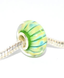 Bedel zilverglas groen-geel