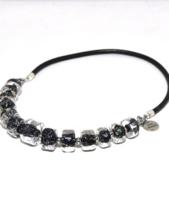 Ketting zwart glitter