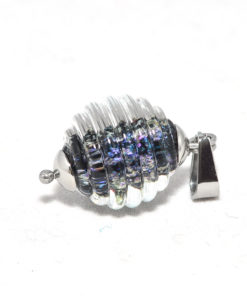 Hanger glitters paars met ribbels