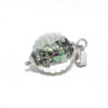 Hanger glitter groen met ribbels