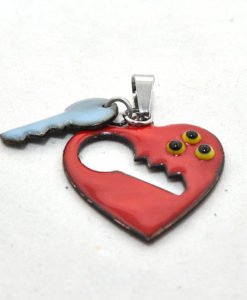 Alternative view of Ketting emaille key to my heart