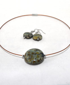 Ketting met oorbellen schildpad