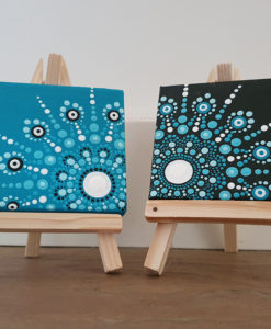 Alternative view of Dot painting mini schilderijtjes blauw