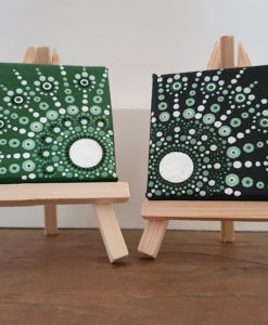 Alternative view of Dot painting mini schilderijtjes groen