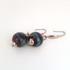Oorbellen blauw zilverglas