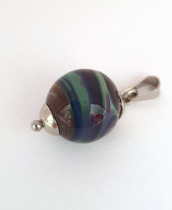 Hanger blauw zilverglas