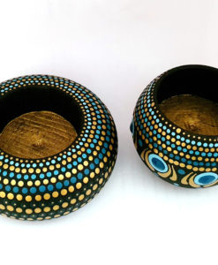 Alternative view of Waxinelichtjes goud-blauw