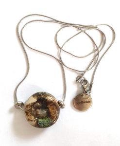 Ketting donut zilverglas