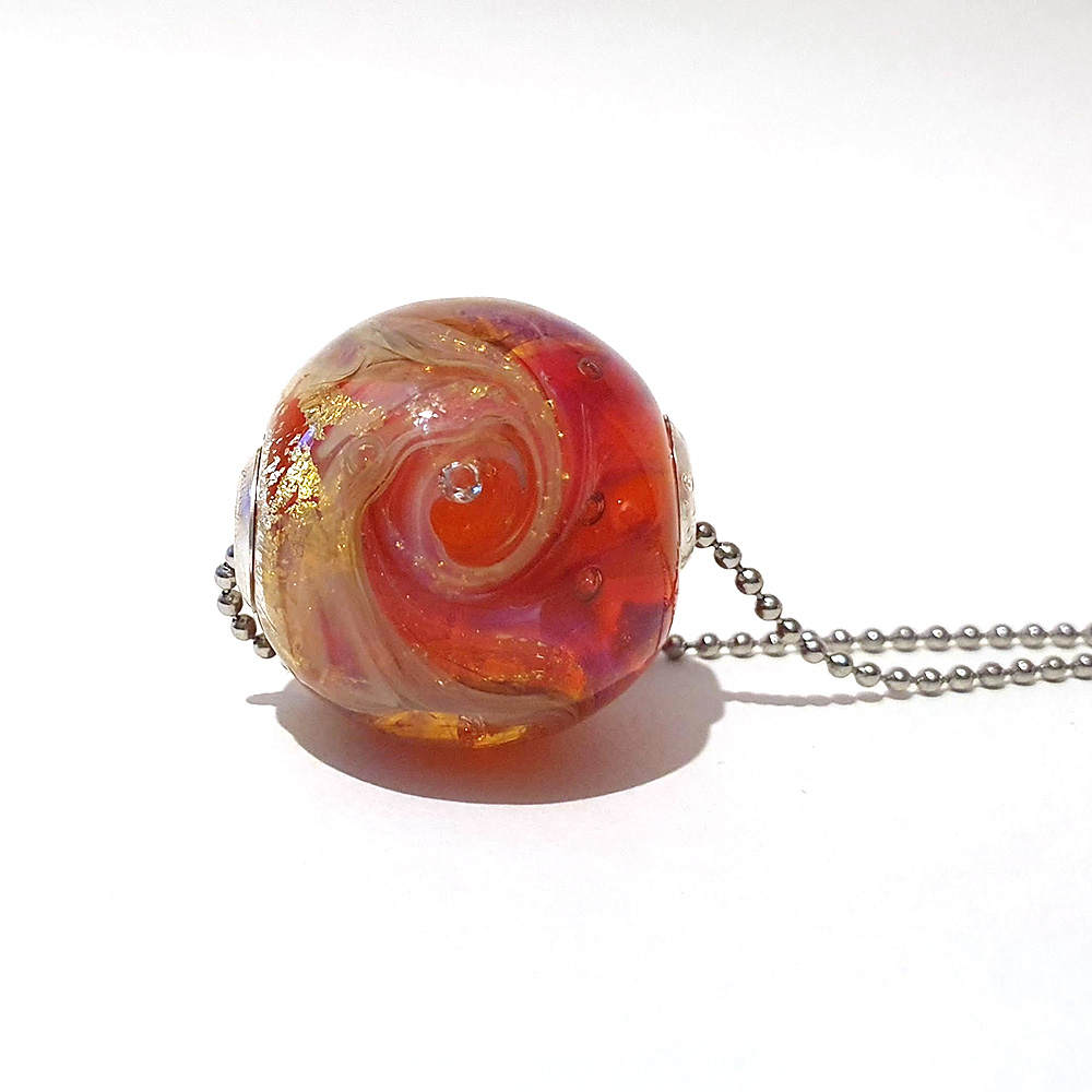 Ketting grote kraal roze - Afbeelding 3